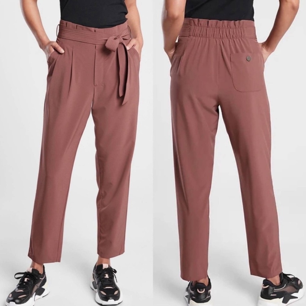 Athleta Skyline Pant II paper bag bow